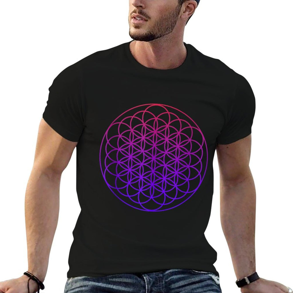 Sacred Geometry - Geometric Repeating Circles  Lightweight T-Shirt