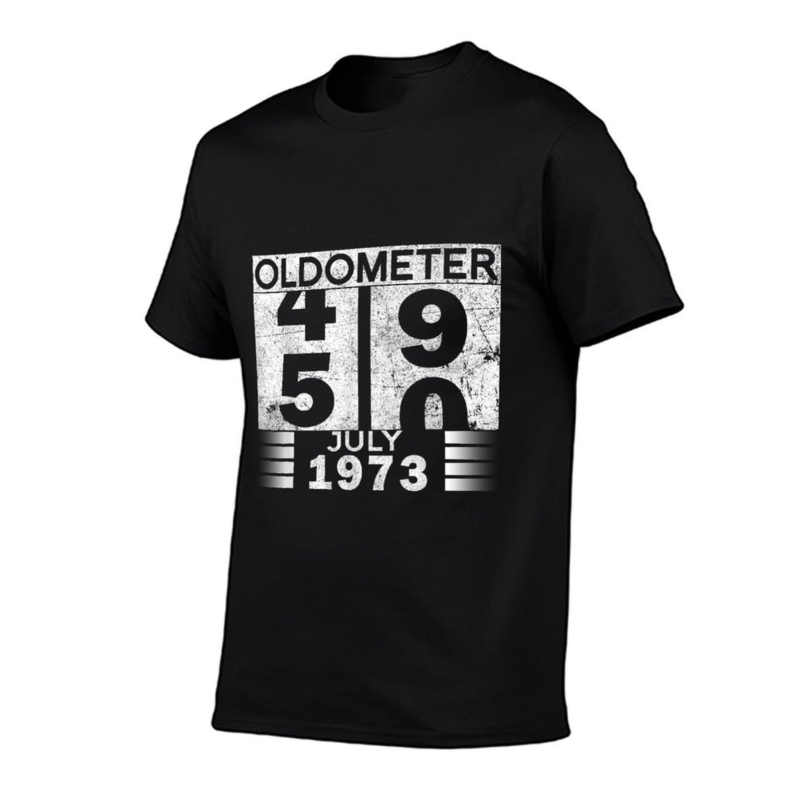 Oldometer 49-50 Born In July 1973 Funny 50th Birthday  Wrinkle-resistant T-Shirt