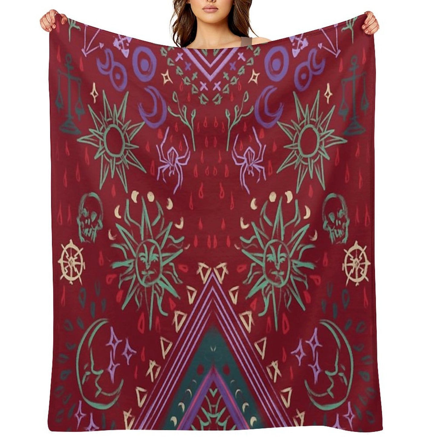 Mollymauk's Coat, Front Panels Quick-dry Throw Blanket