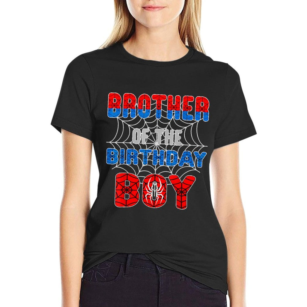 Spider Web Birthday Party Brother of The Birthday Boy  Breathable T-Shirt