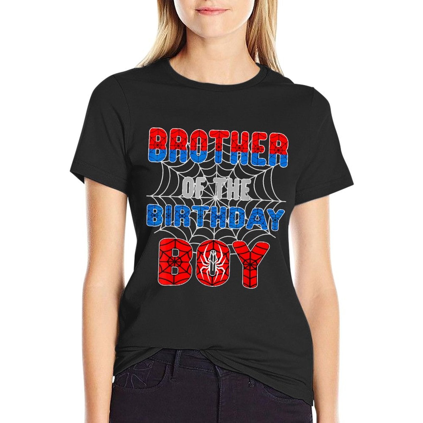 Spider Web Birthday Party Brother of The Birthday Boy  Breathable T-Shirt