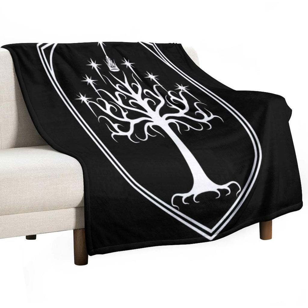 Sigil of Gondor Sustainable Throw Blanket