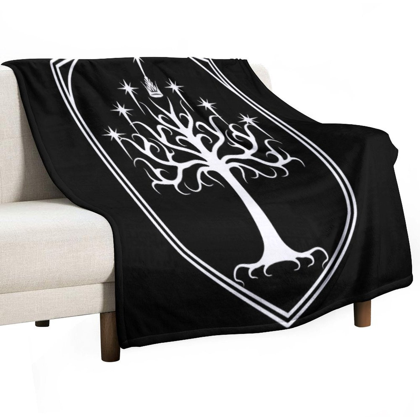 Sigil of Gondor Sustainable Throw Blanket