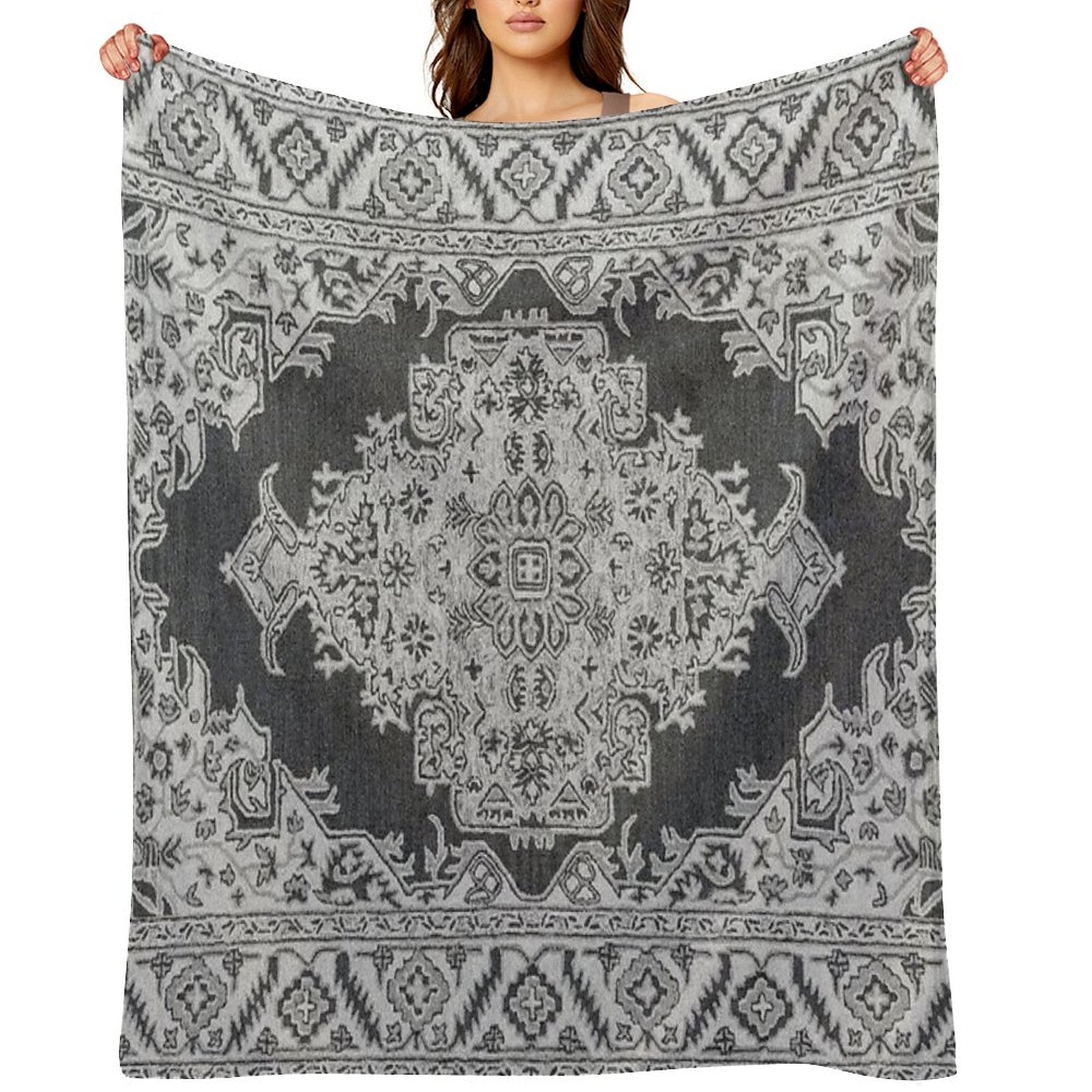 Persian Vintage Bronte Shadow Gift-ready Throw Blanket