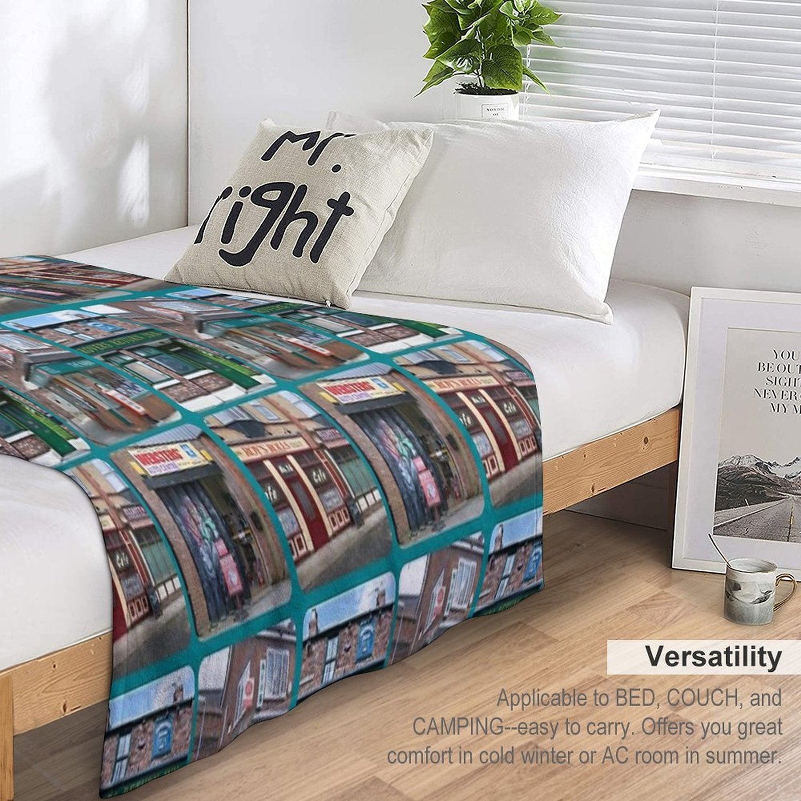 Corrie Iconic Buildings Anti-pilling Throw Blanket