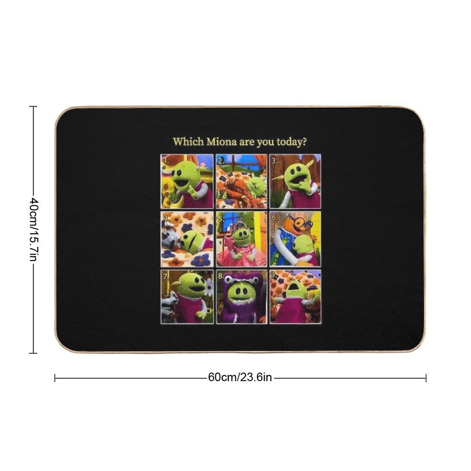 Which Mona Are You Today Nanalan  Anti-Trip Bath Mat