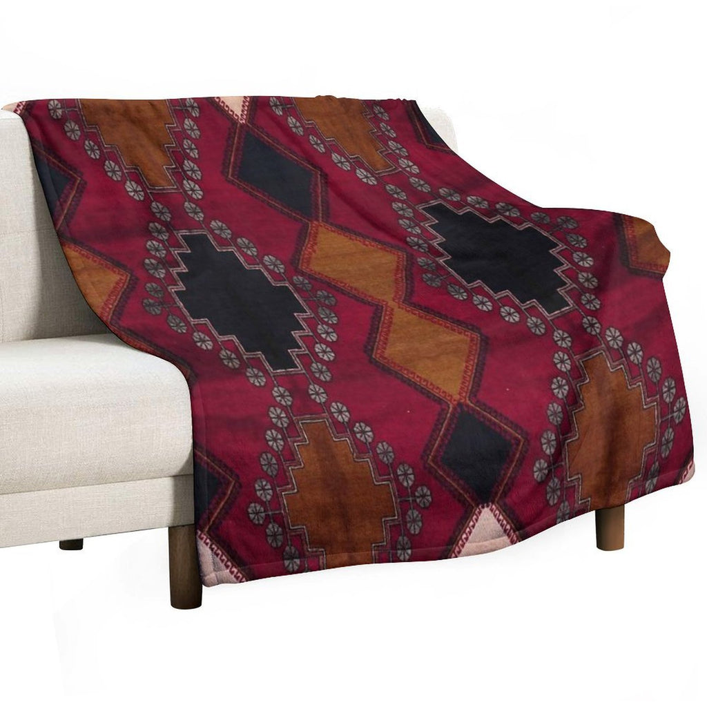 Bohemian Artwork Design Sustainable Throw Blanket