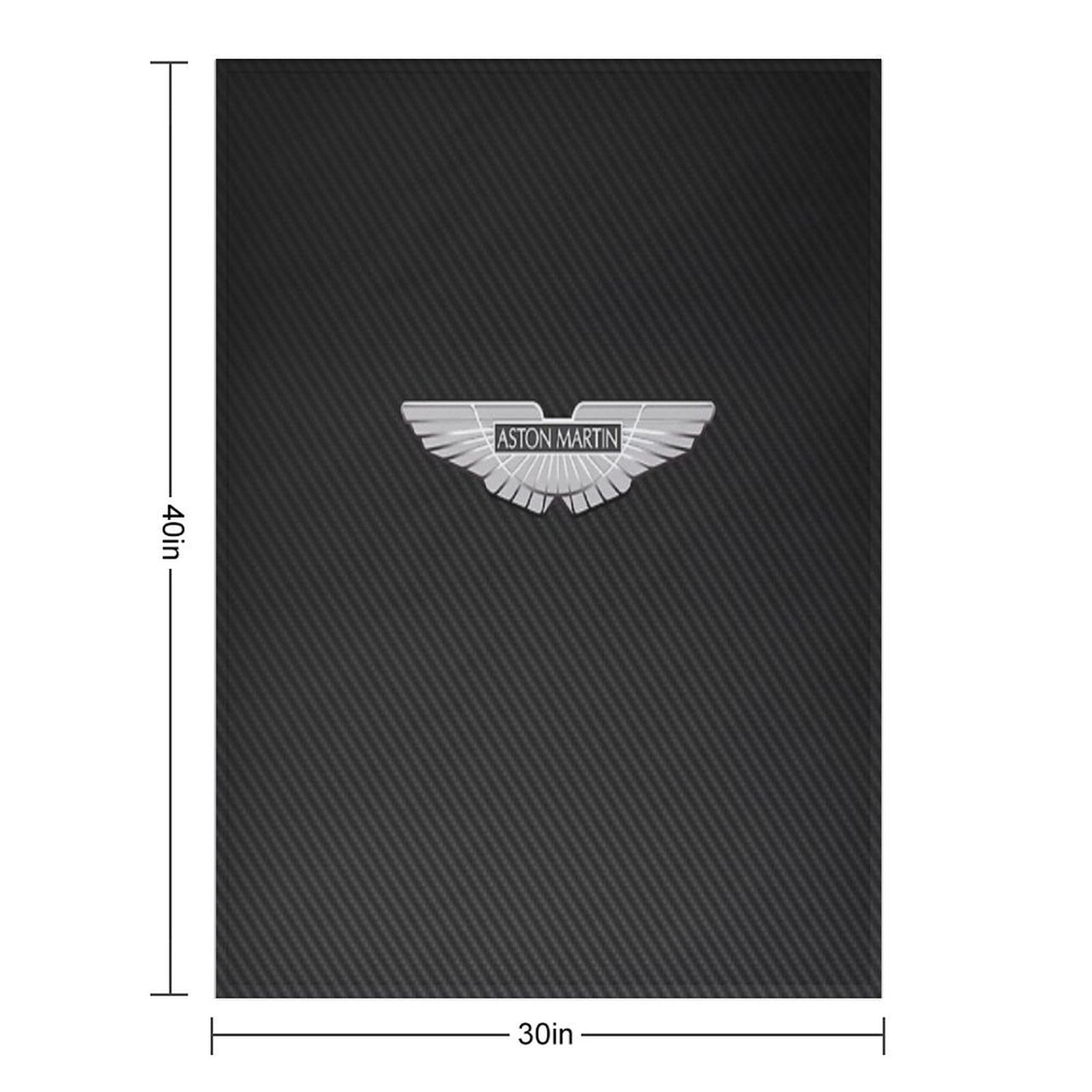 Aston Martin Logo on Carbon Background Comfort Throw Blanket