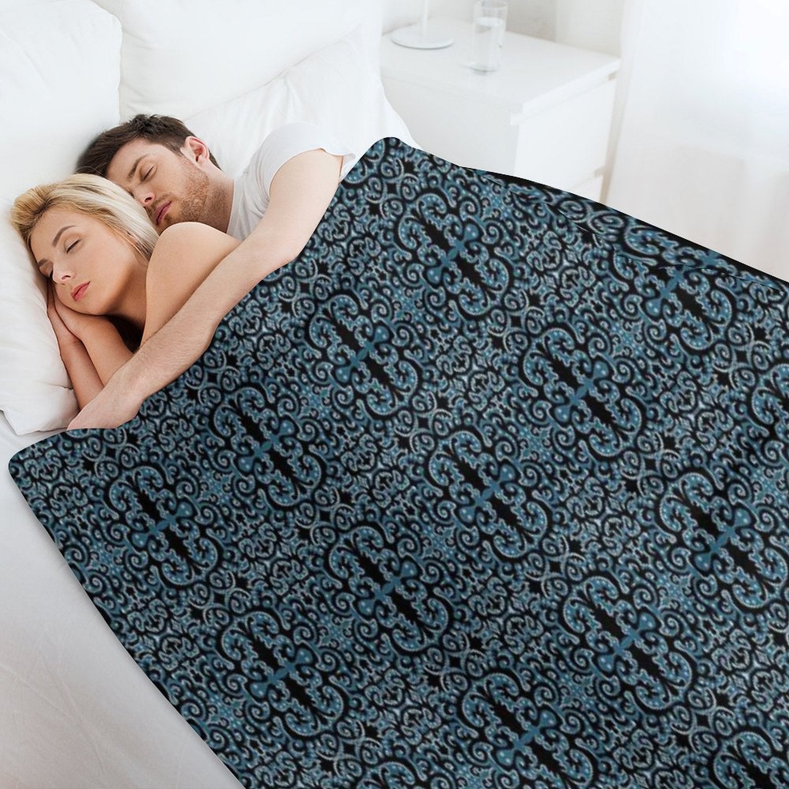 Pretty Paisley Teal Durable Throw Blanket