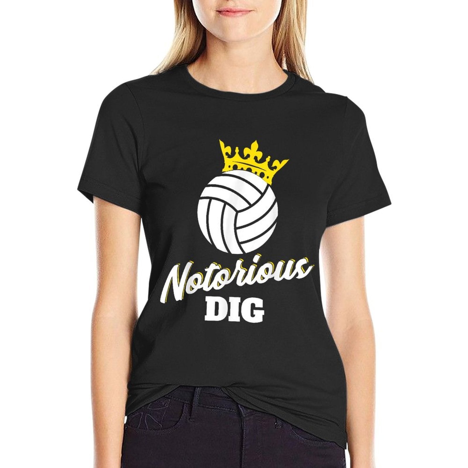 Notorious DIG Volleyball Player Crown Ball Sports  Vintage-inspired T-Shirt