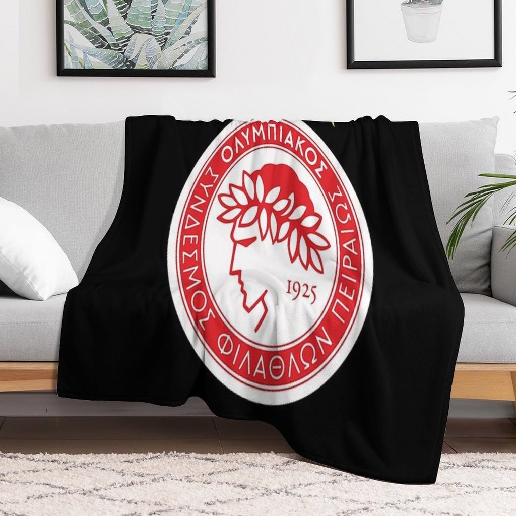 Vintage Best Champions Olympiacos FC Logo Essential Shrink-resistant Throw Blanket