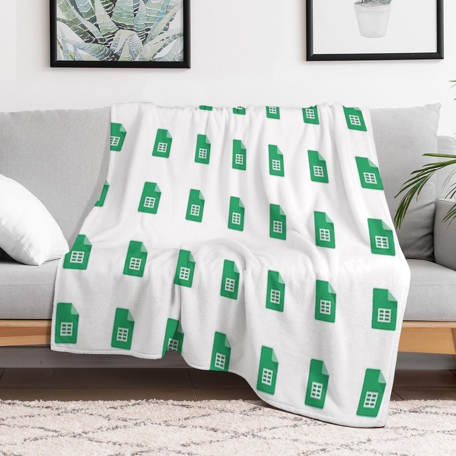 Google Sheets Durable Throw Blanket