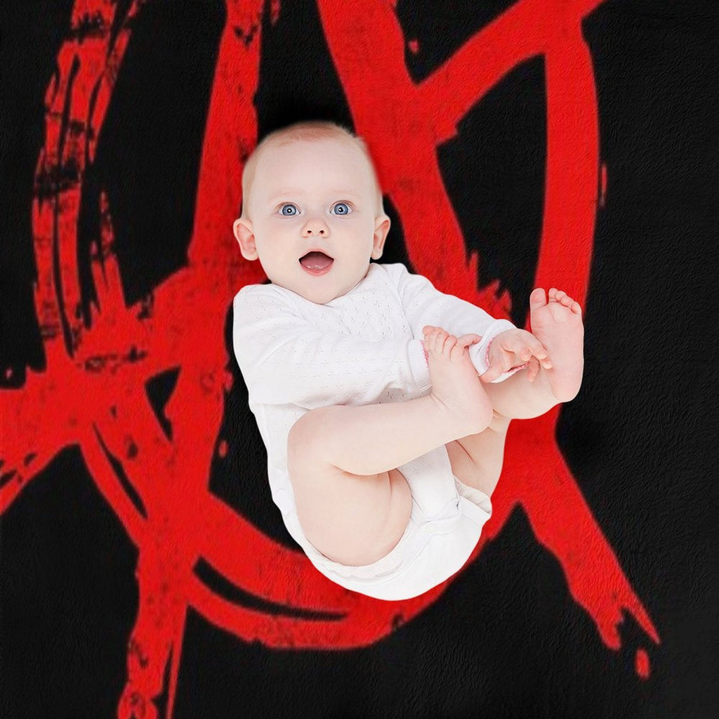 Anarchy Punk Hardcore Metal Symbol Eco-conscious Throw Blanket