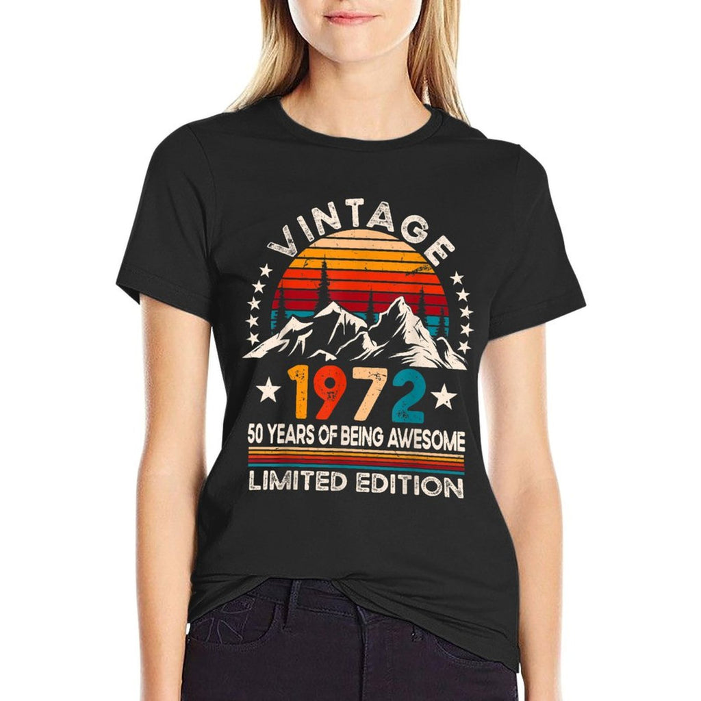 50 Year Old Bday Vintage 1972 Limited Edition 50th Birthday  Stretchy T-Shirt