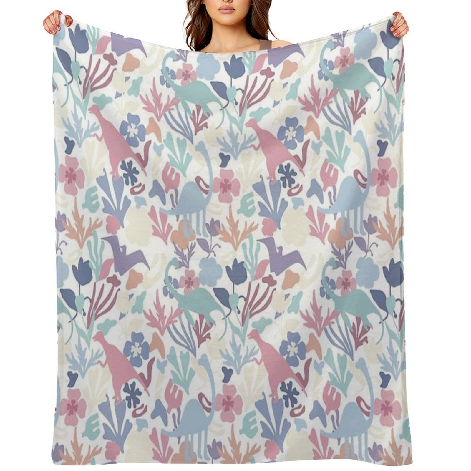 Jurassic Garden Pattern Comfort Throw Blanket