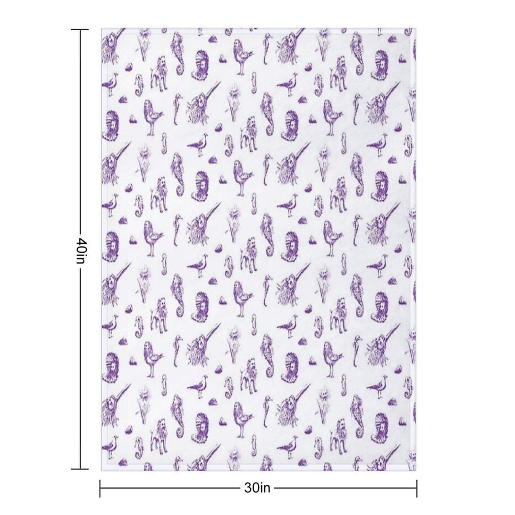 Rent-Free Blackbeard Sketches - Purple Lightweight Throw Blanket