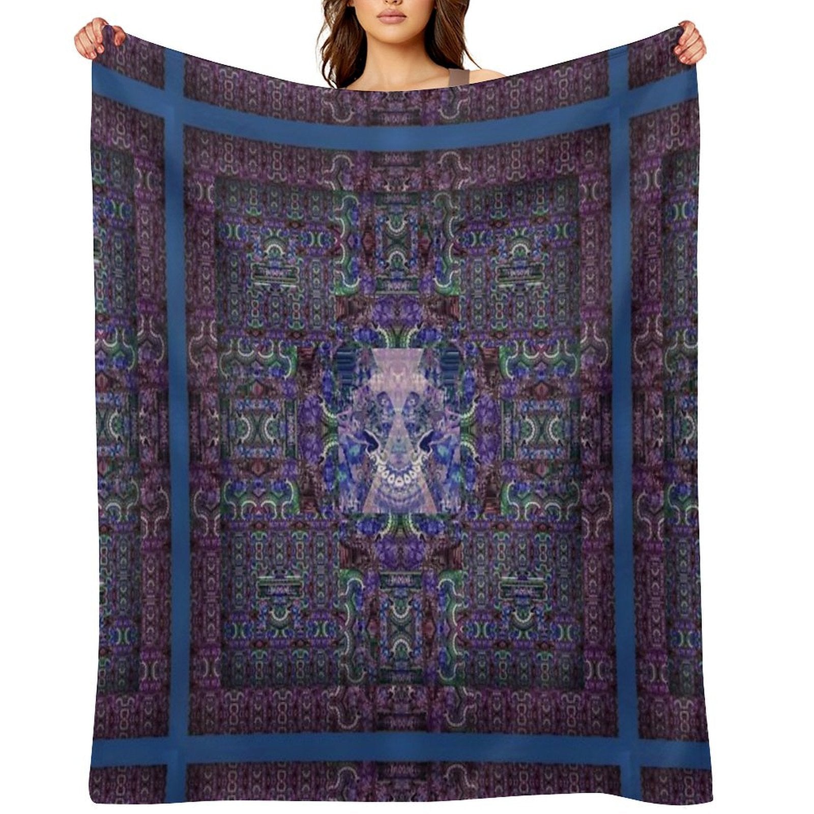Kooky Mandala Plush Throw Blanket