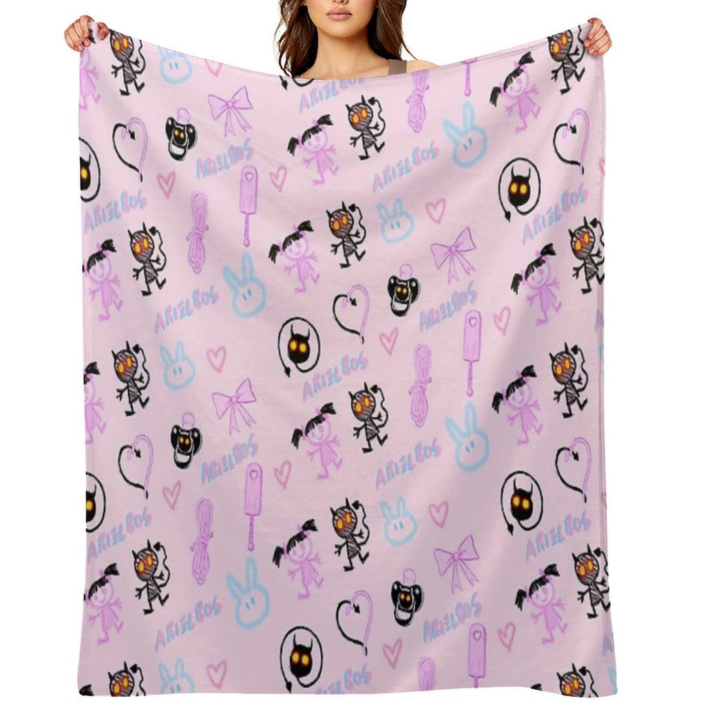 DD & LG Pink Travel-friendly Throw Blanket