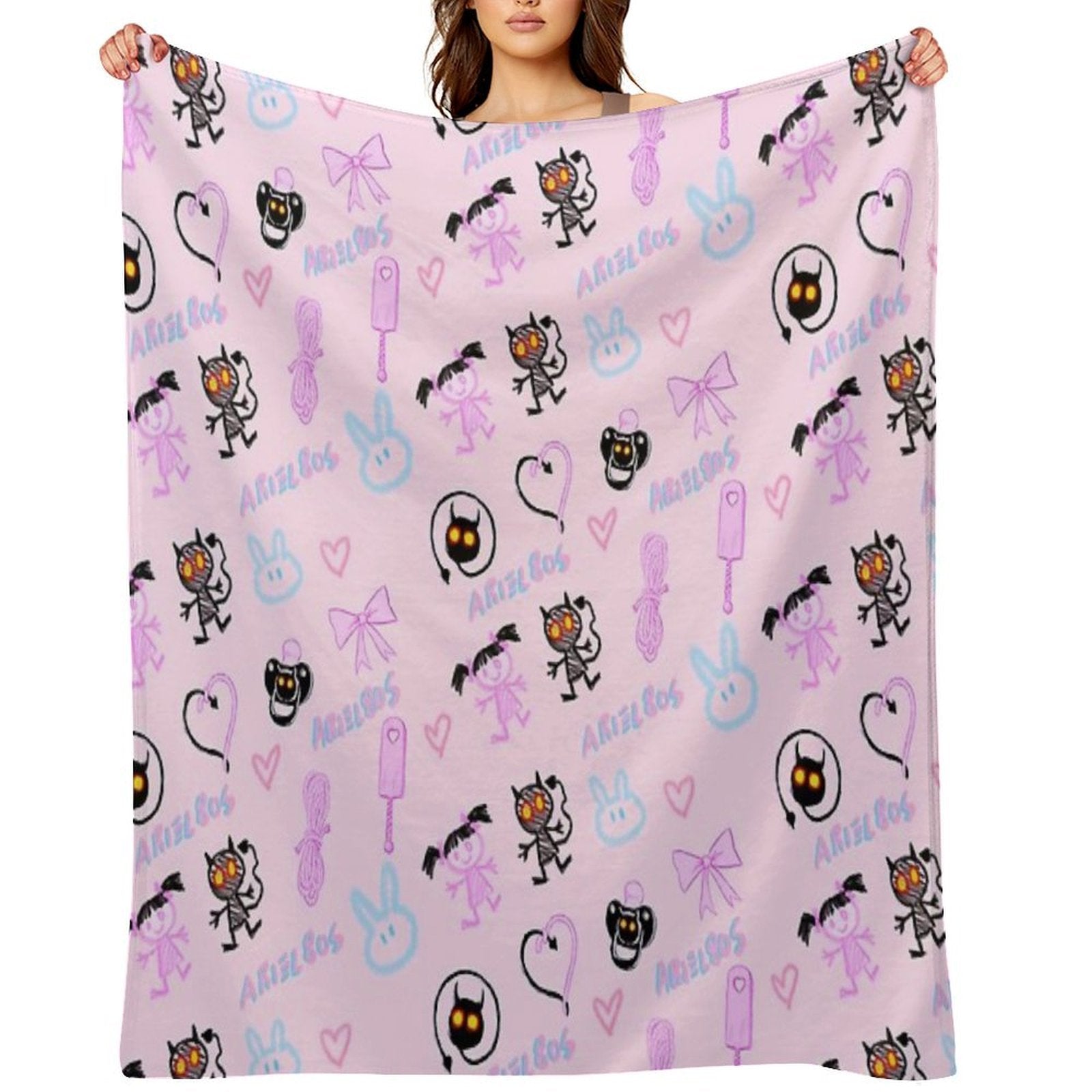 DD & LG Pink Travel-friendly Throw Blanket