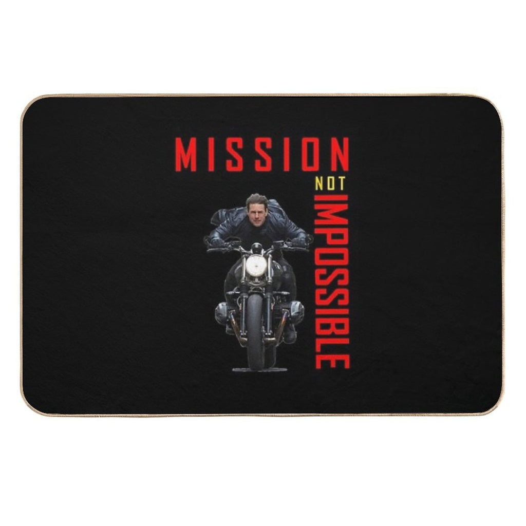 Mission Not Impossible Cool Motorbike Design  Slip-Resistant Bath Mat