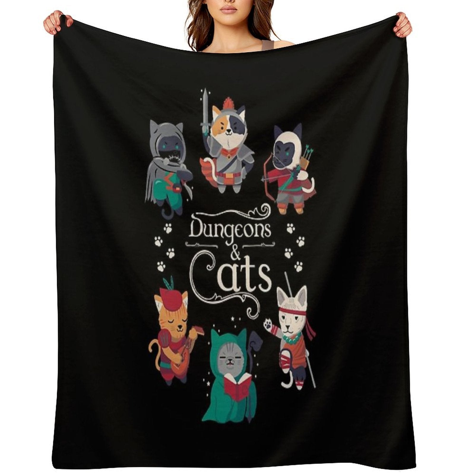 Dungeons And Cats 2.0 Durable Throw Blanket