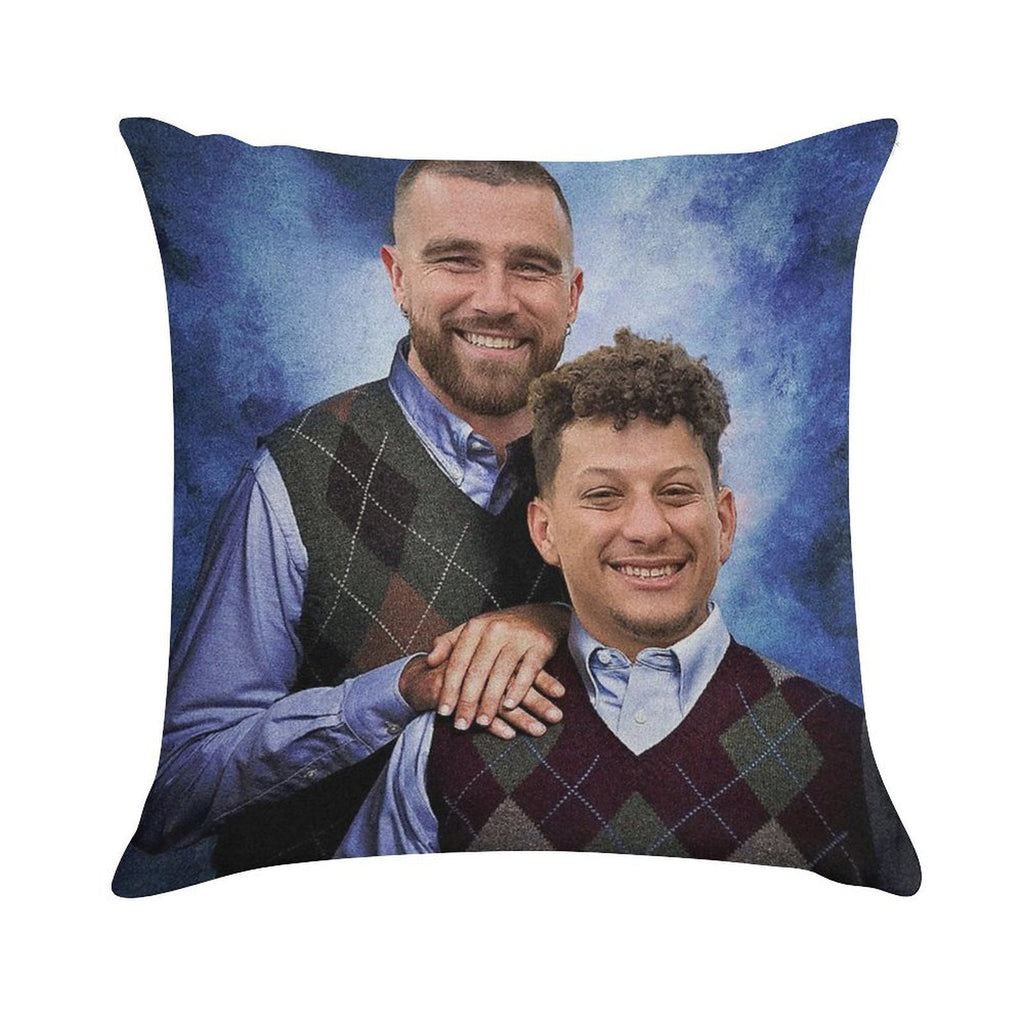 Kelce And Mahomes Stepbrothers Soft Ultra-Soft Texture Throw Pillow