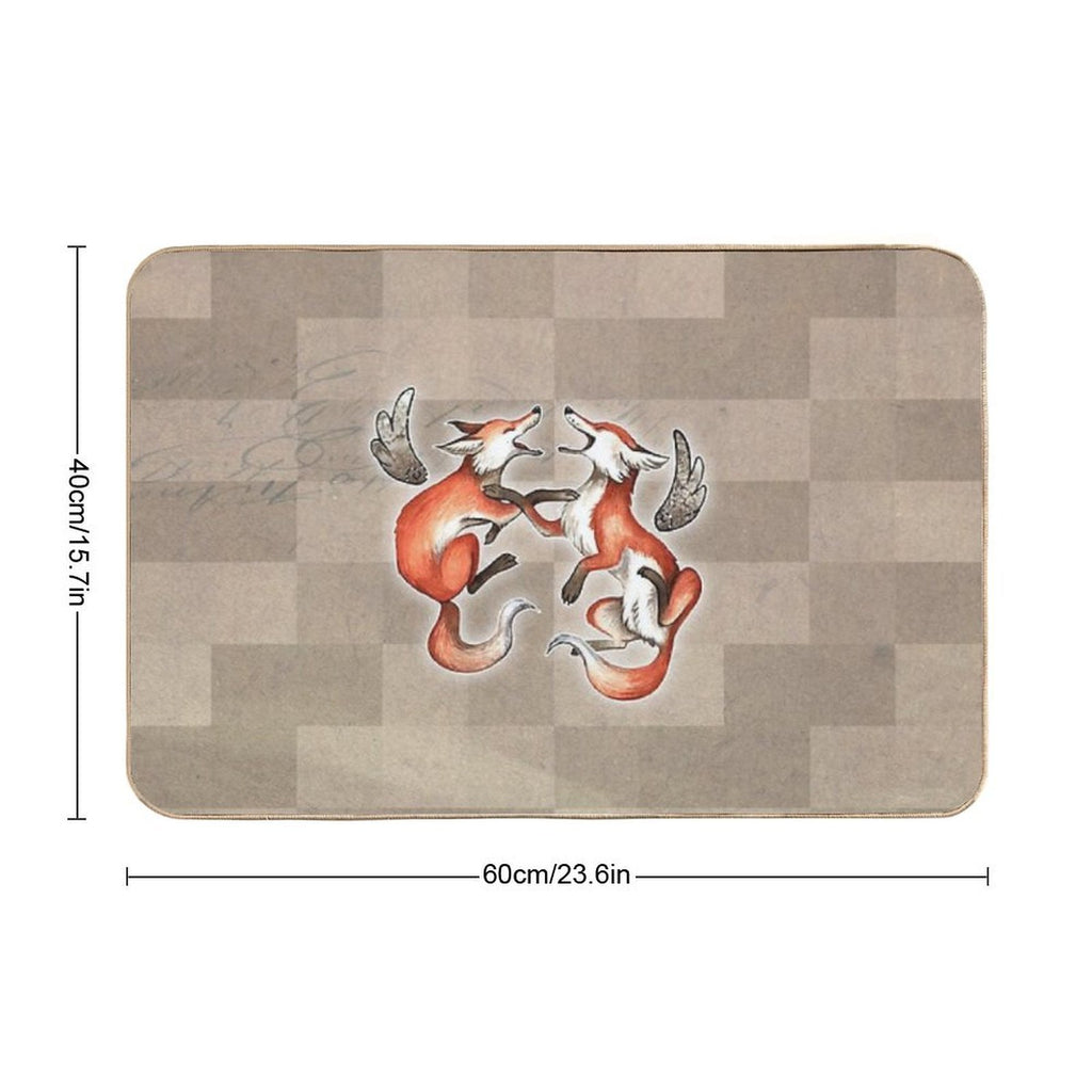 Foxes  Easy Maintenance Bath Mat