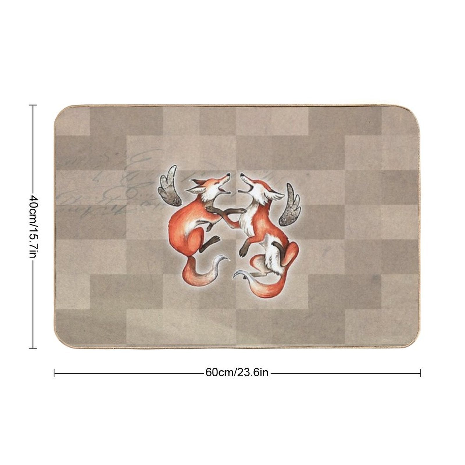 Foxes  Easy Maintenance Bath Mat