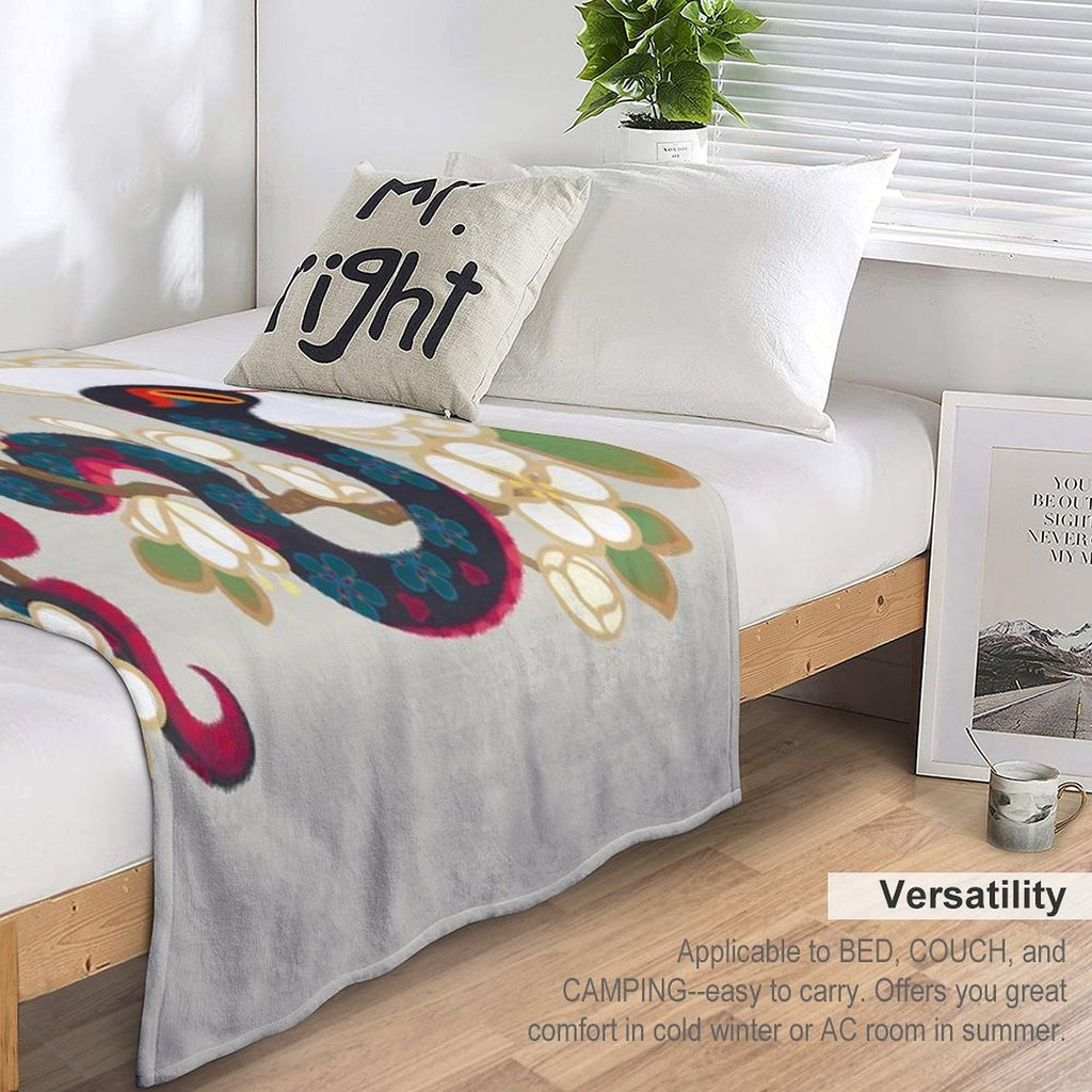 Snake And Flowers 2 Comfort Throw Blanket