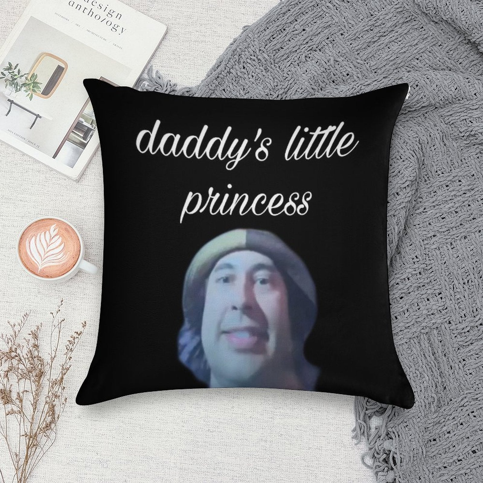 I Love Vic Fuentes 3 Soft Reinforced Edging Throw Pillow