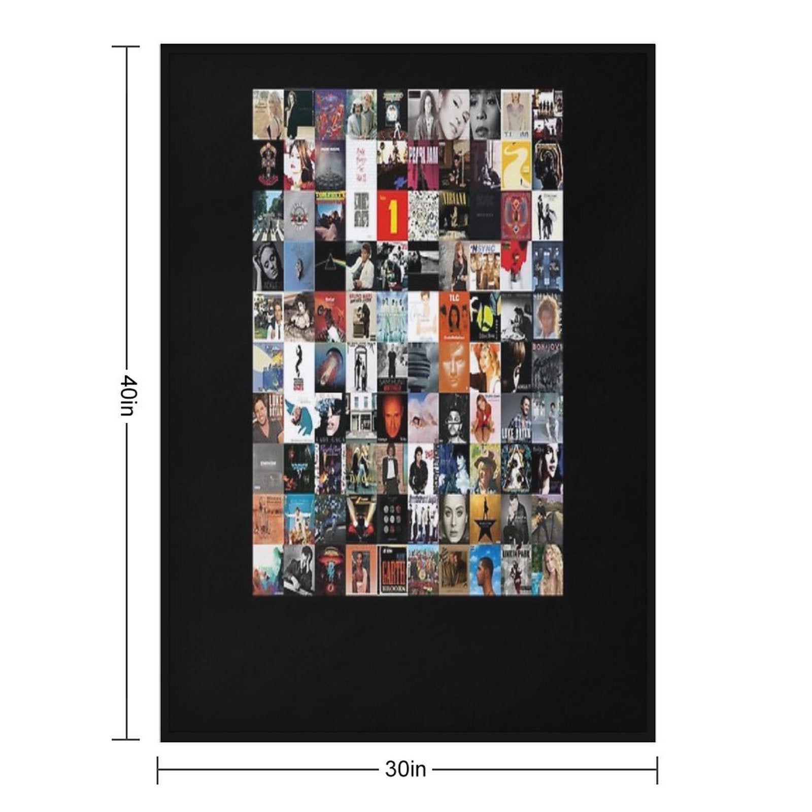Pop Album Cover Collage Classic Gift-ready Throw Blanket