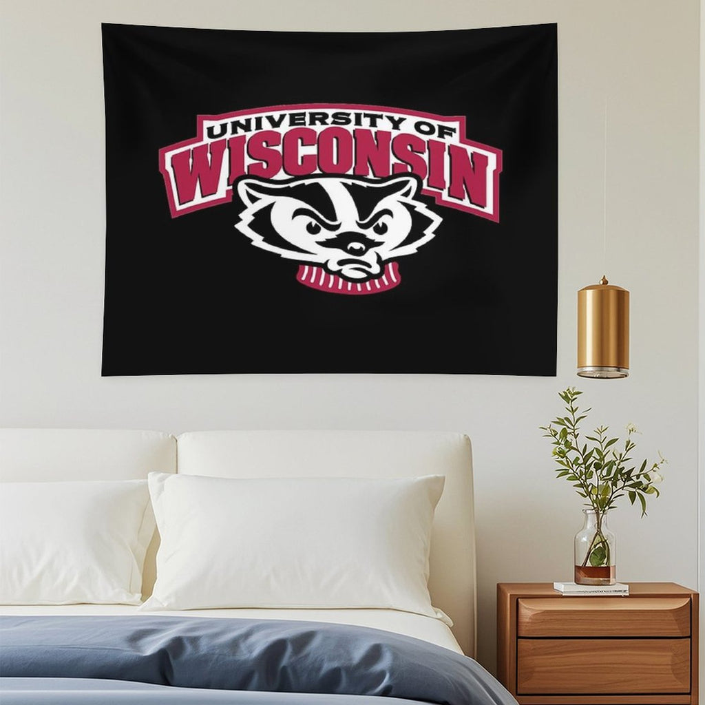 Cool Wisconsin Badgers Design Tapestry