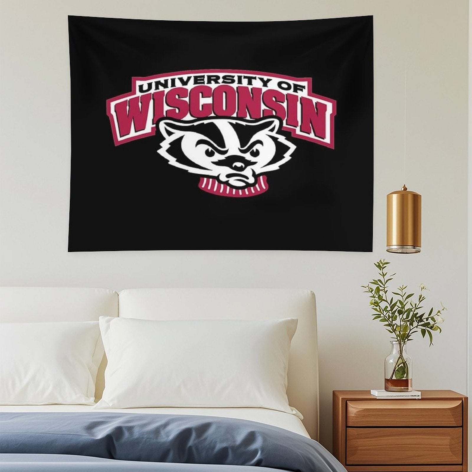 Cool Wisconsin Badgers Design Tapestry