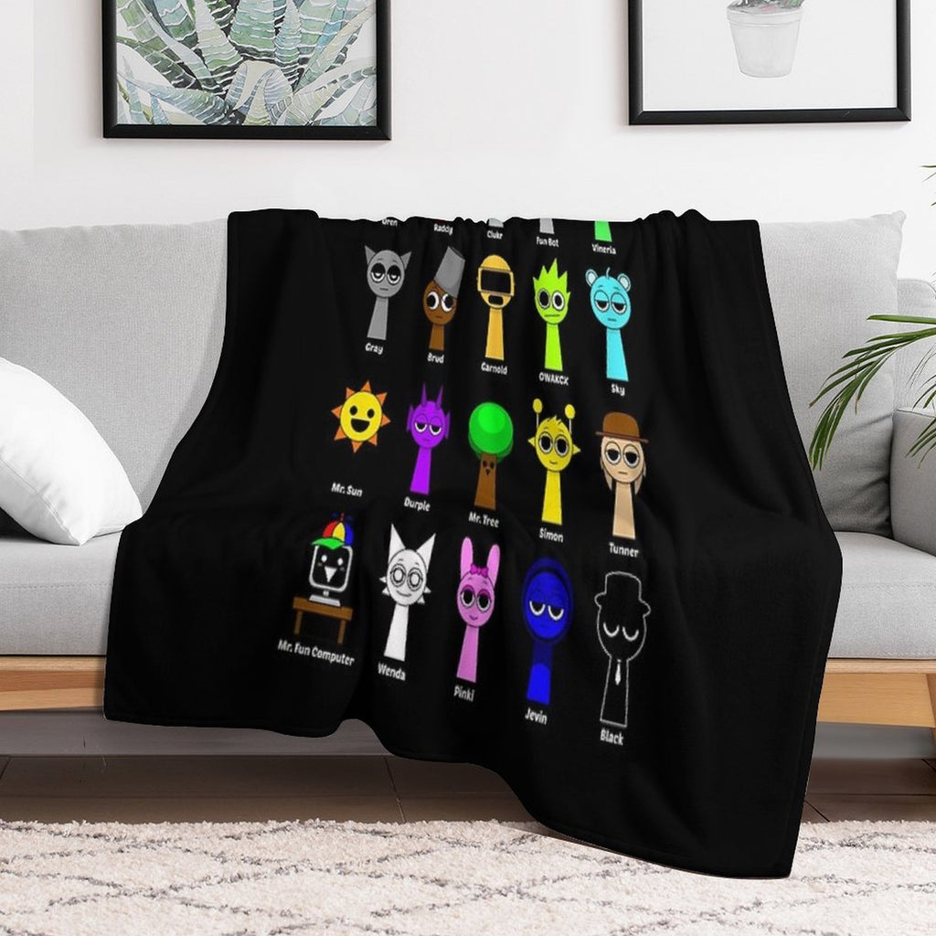 All My Sprunki Game Toys Wrinkle-free Throw Blanket