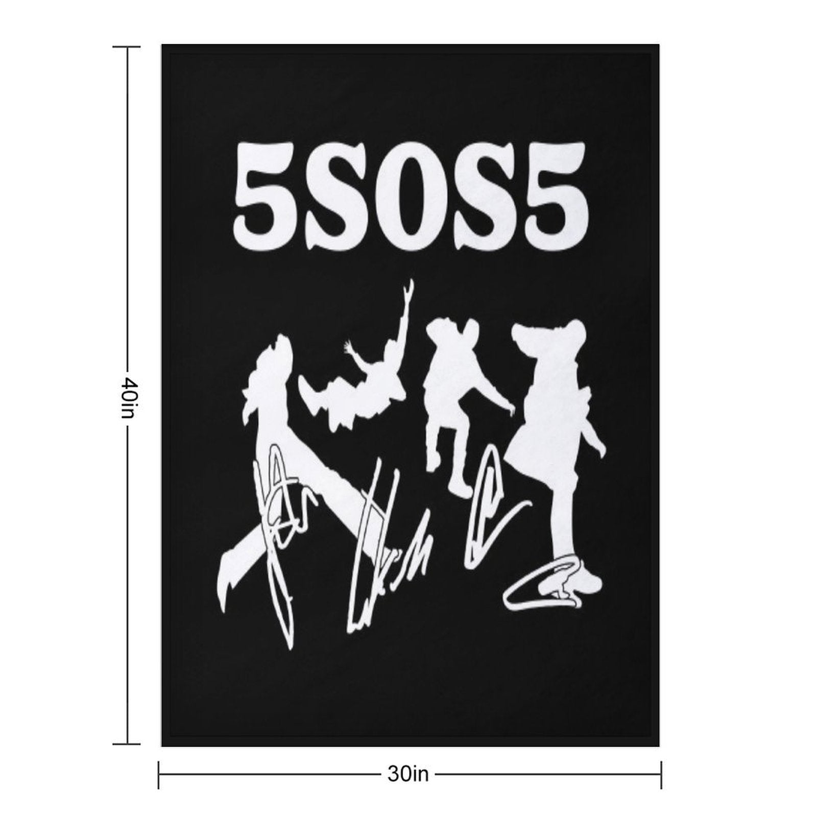 5sos Merch 5 Seconds Of Summer 5sos5 Easy Care Throw Blanket