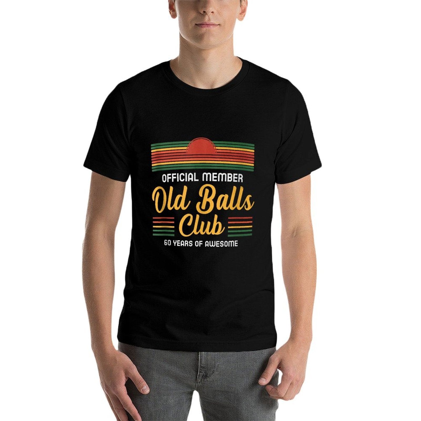 Mens Funny 60th Birthday 60 Years Of Awesome Old Balls Club  Cotton T-Shirt