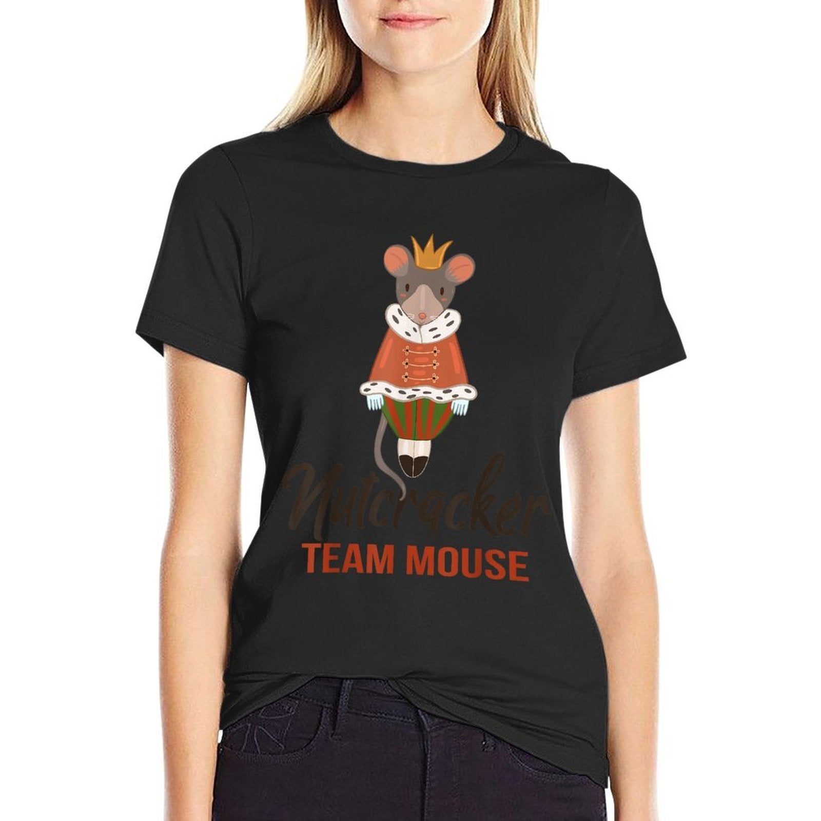 Team Mouse Nutcracker Christmas Dance Funny Soldier  Heathered Texture T-Shirt