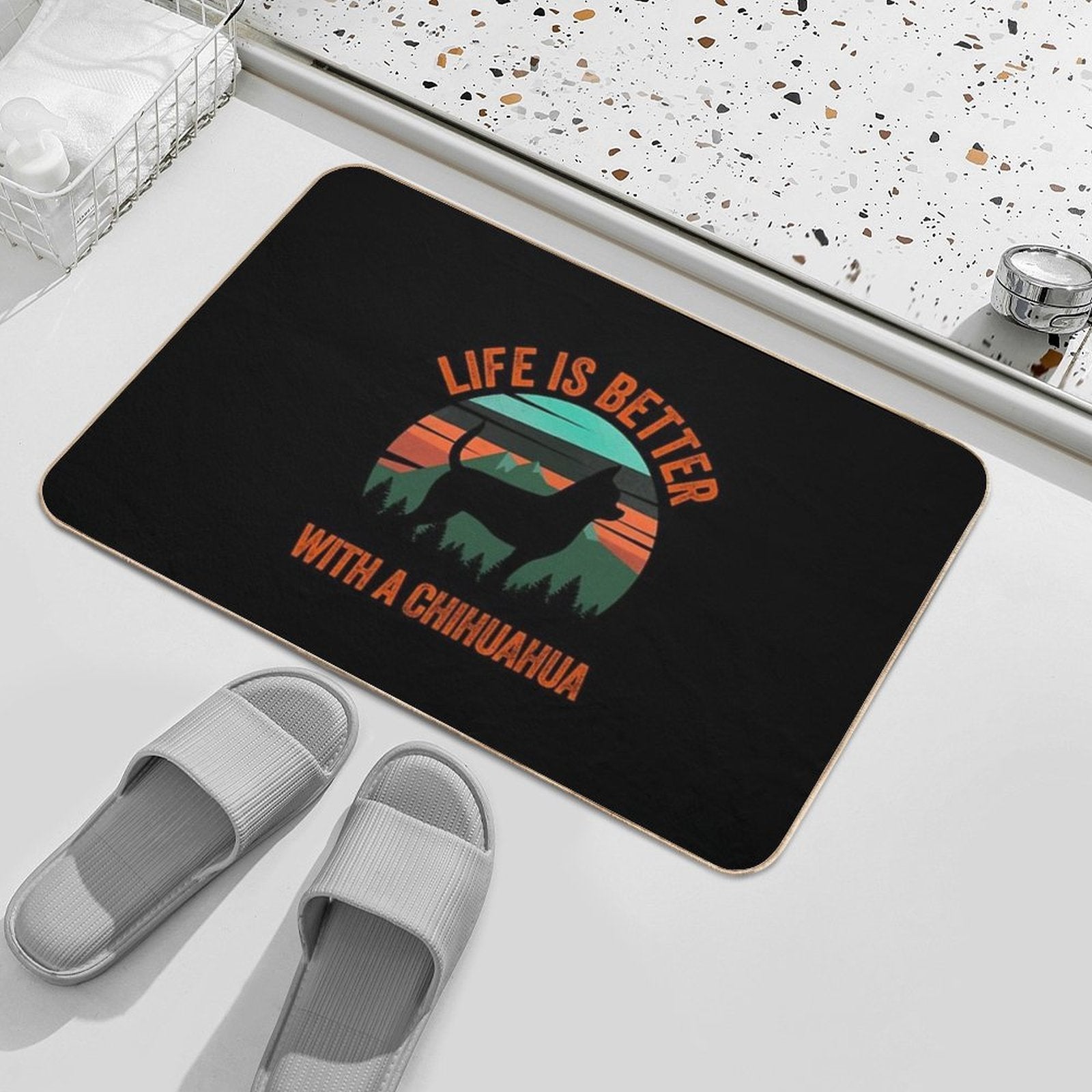 Life Is Better With A Chihuahua Vintage Dog Gift  Multi-Purpose Bath Mat