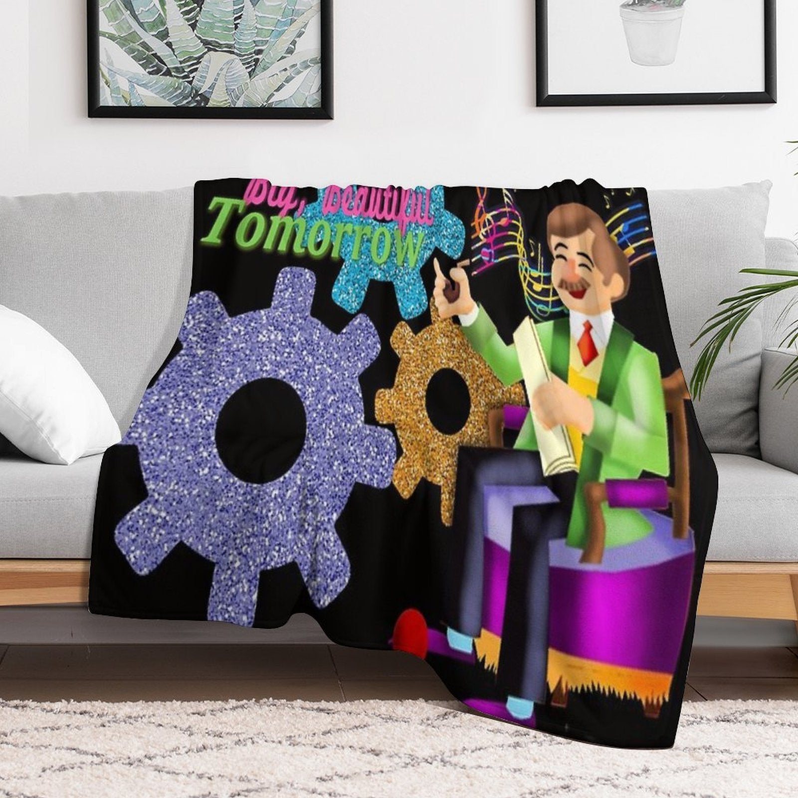 Carousel of Progress Durable Throw Blanket