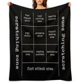 Cat's Map Of The Bed Funny Cat Lover Owner Comfort Throw Blanket
