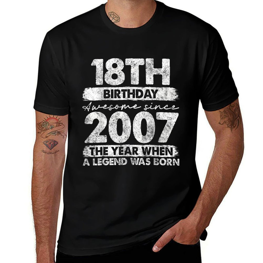 18 Year Old Gifts Vintage 2007 Limited Edition 18th Birthday  Wrinkle-resistant T-Shirt