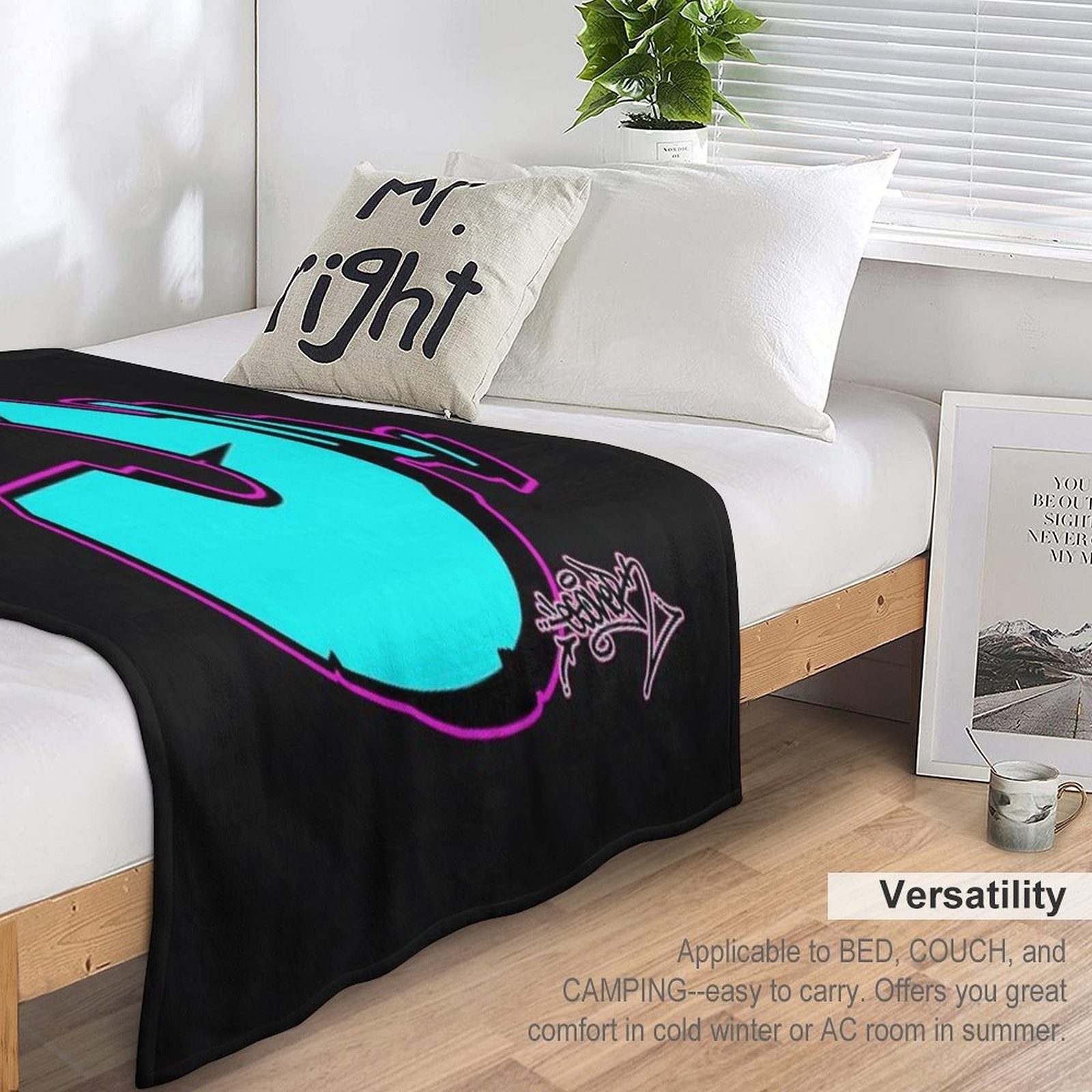 LETTER J BY ESONE URBAN GRAFFITI STREET STYLE Multi-functional Throw Blanket