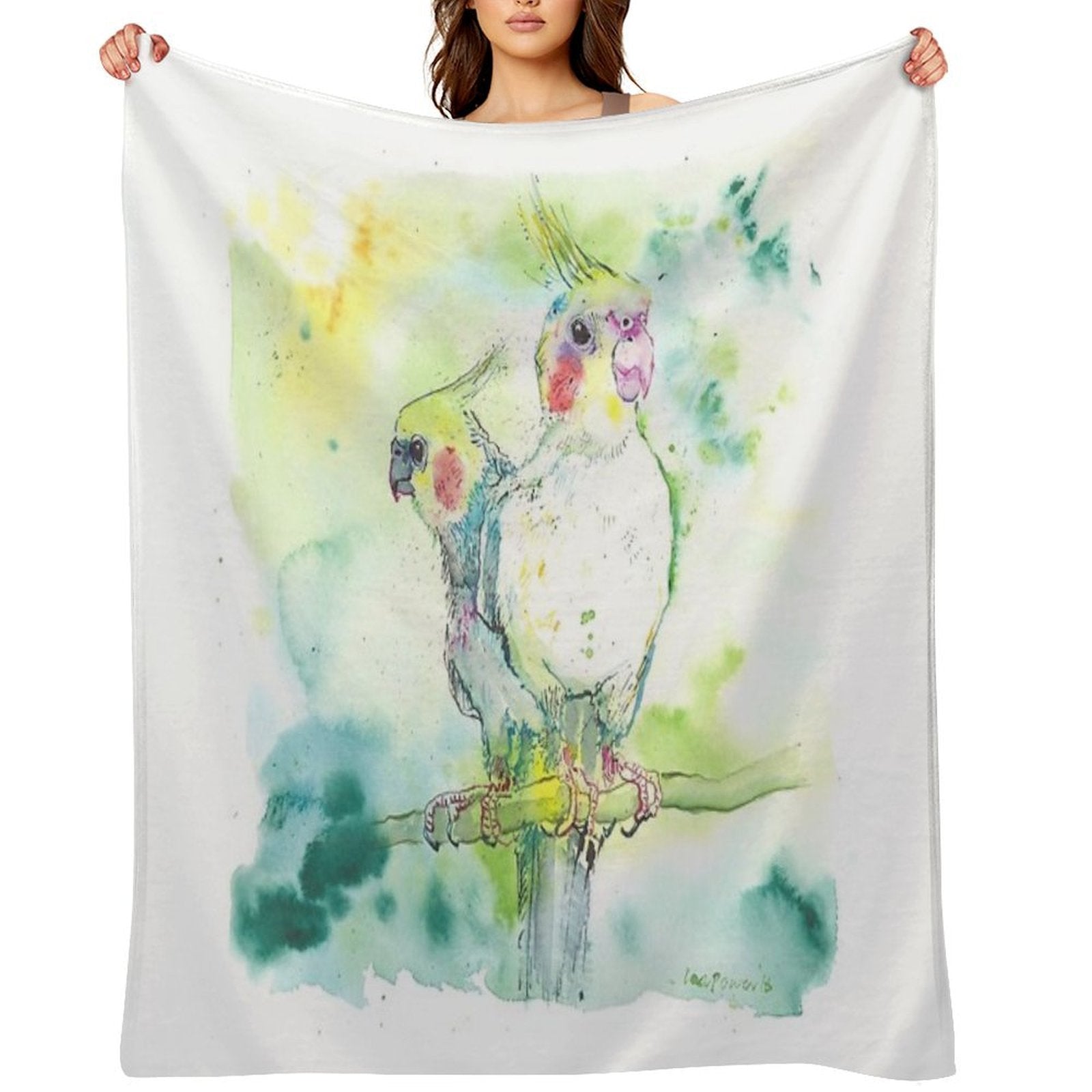 Cockatiel Pairing Comfort Throw Blanket