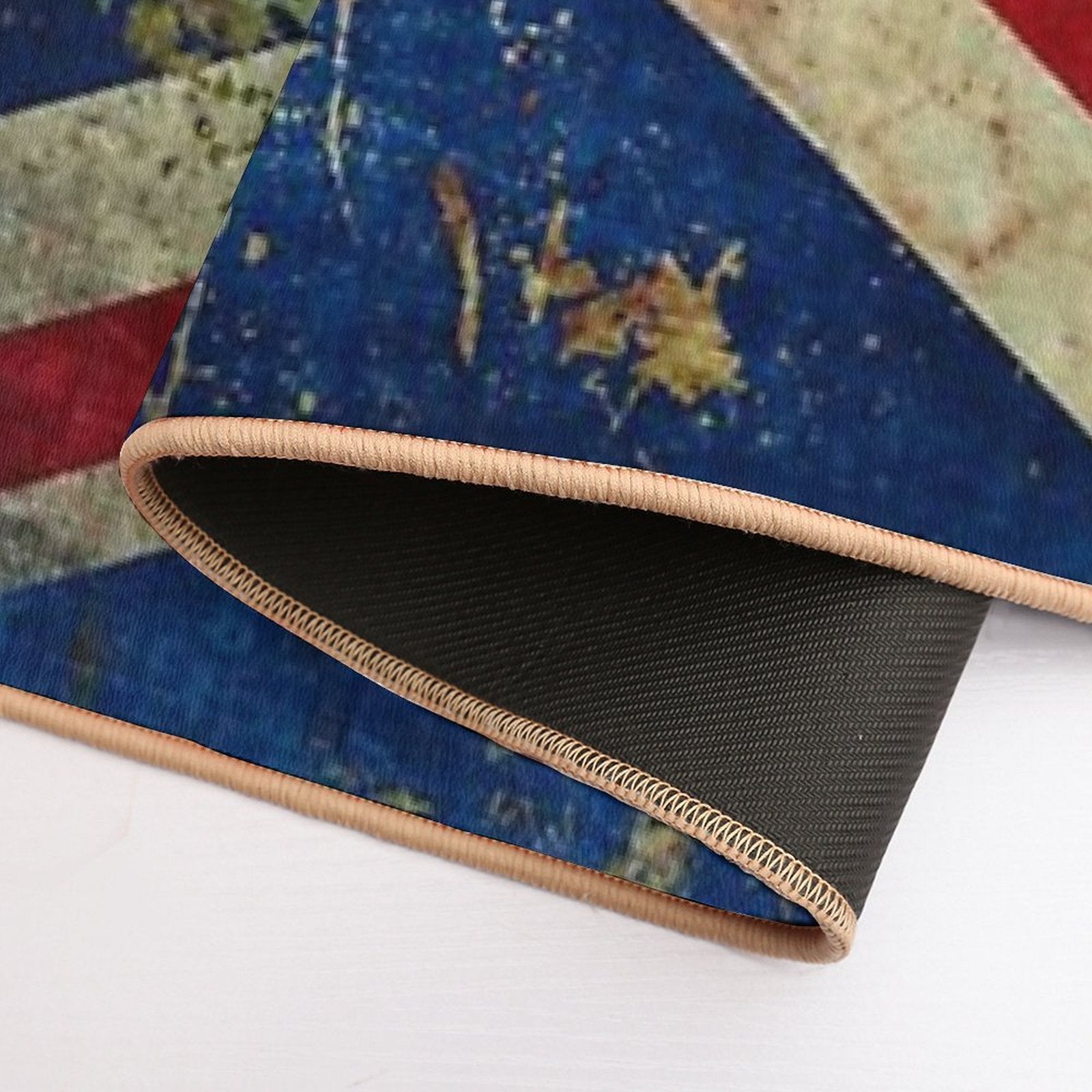 Grunge Union Jack - Scratched Metal Effect  Odorless Bath Mat
