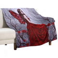 Winter Rose Butterfly Fairy Compact Throw Blanket