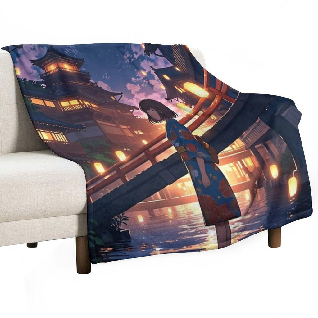 Spirited Away Night Scene All-season Throw Blanket