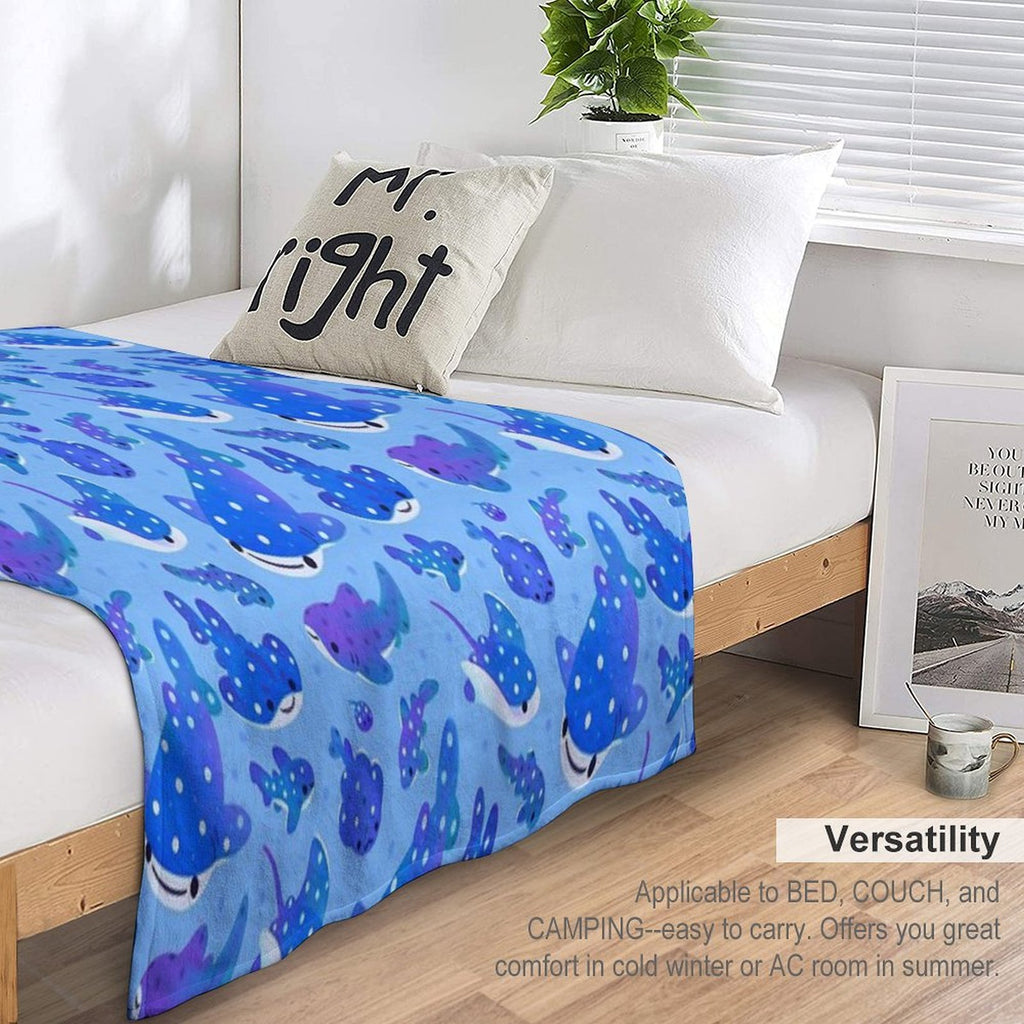 Polka Dot Shark Comfort Throw Blanket