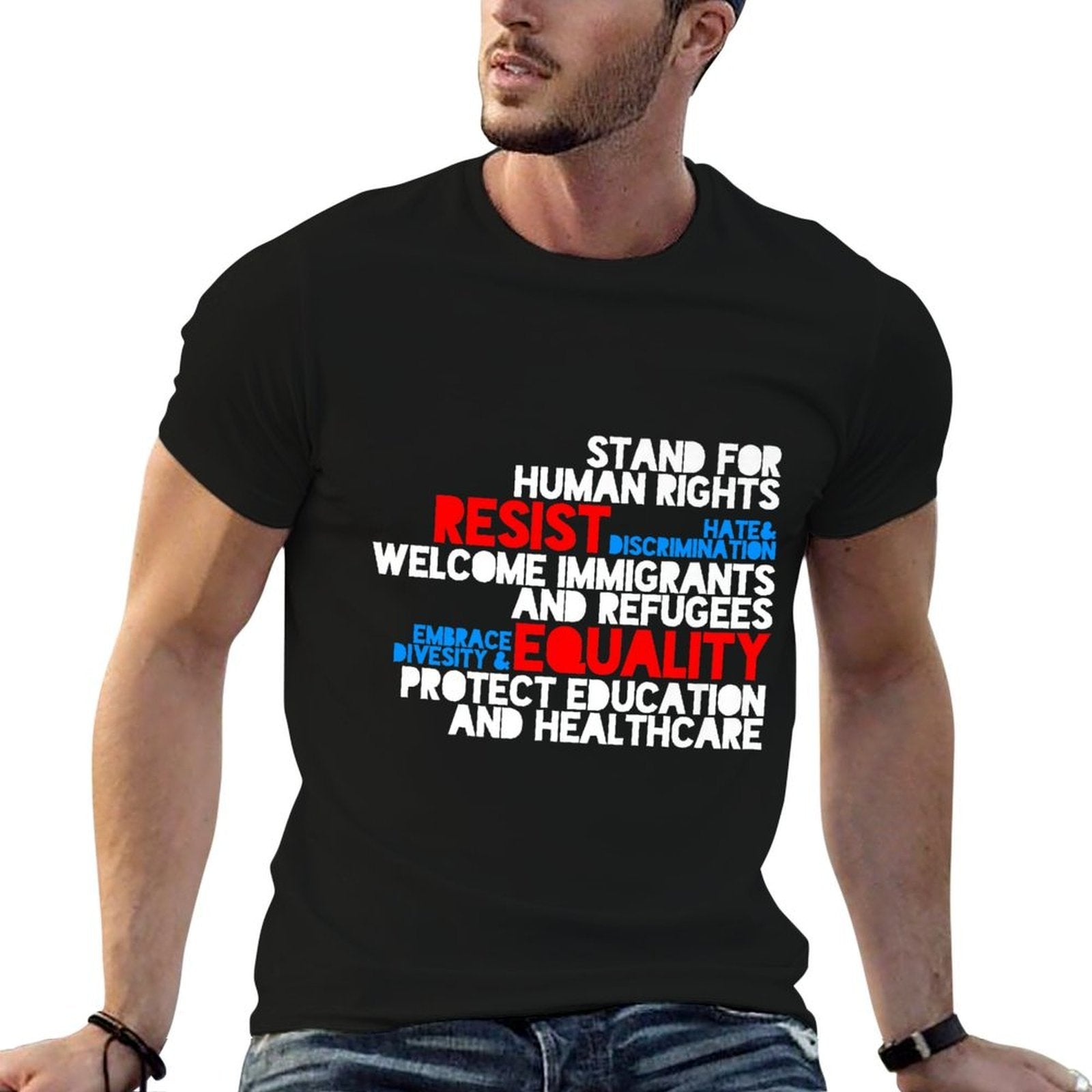 Anti Trump Protest T Shirt, Political T Shirt, Trump Shirt  Fade-proof Color T-Shirt