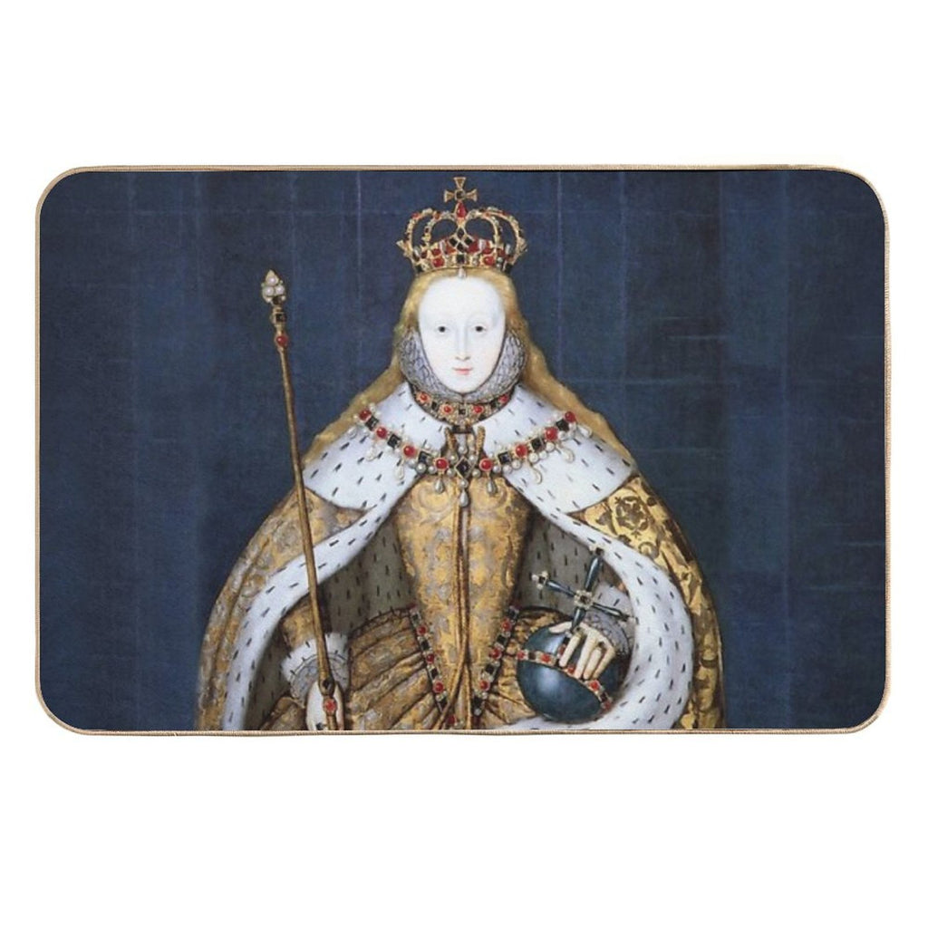 Elizabeth I Coronation Portrait  Easy To Clean Bath Mat