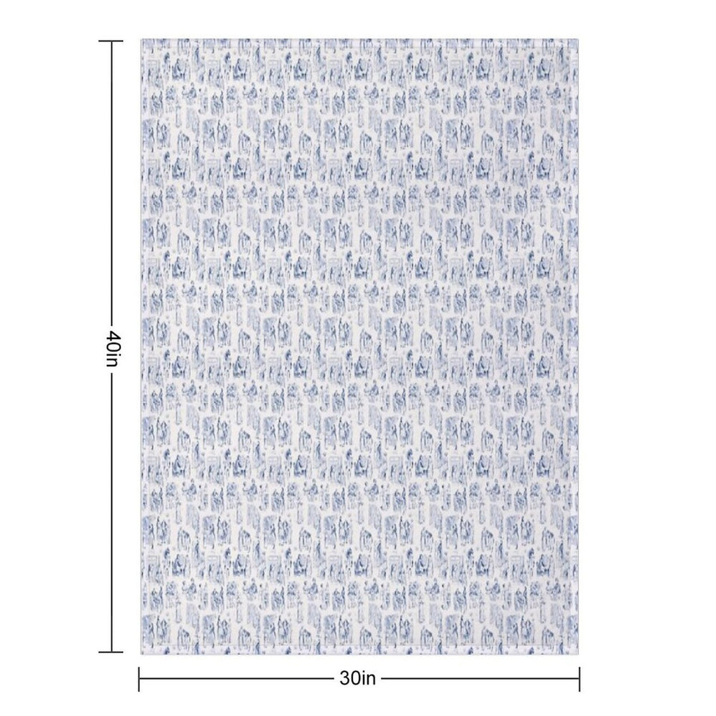 Pride And Prejudice Toile Compact Throw Blanket